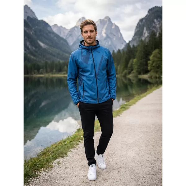  Jachetă softshell premium pentru bărbați ALTISPORT VOJ/ALM079JACK01 ALBASTRU 