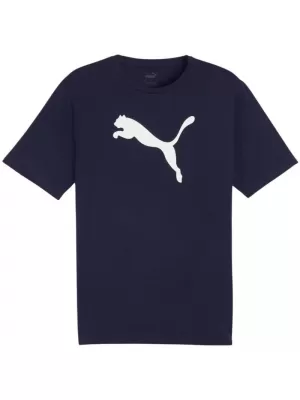 Tricou pentru bărbați PUMA TEAMRISE LOGO JERSEY COTTON 658705-06 PUMA NAVY/PUMA ALB