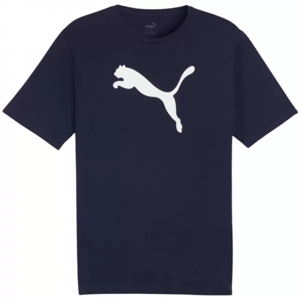  Tricou pentru bărbați PUMA TEAMRISE LOGO JERSEY COTTON 658705-06 PUMA NAVY/PUMA ALB 