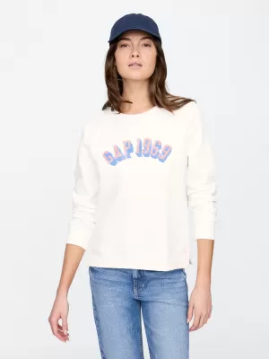 Hanorac de dama GAP LOGO CREWNECK SWEATSHIRT 744529-03 NOU ALB