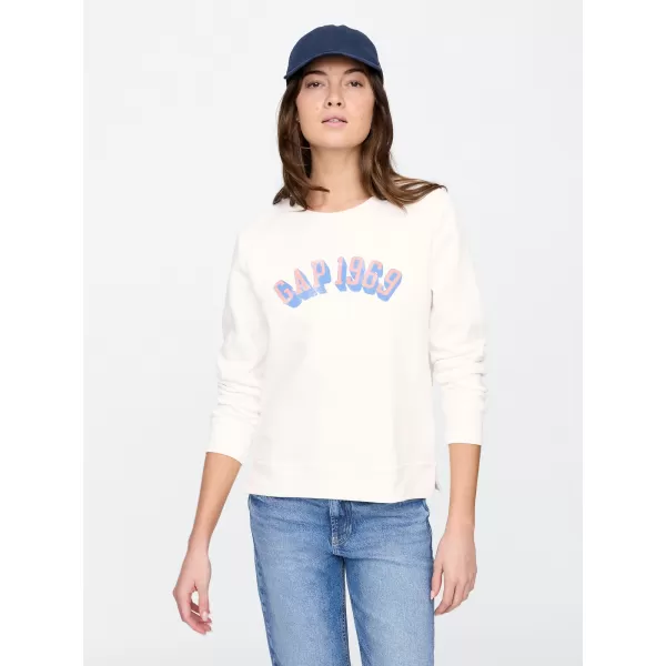  Hanorac de dama GAP LOGO CREWNECK SWEATSHIRT 744529-03 NOU ALB 