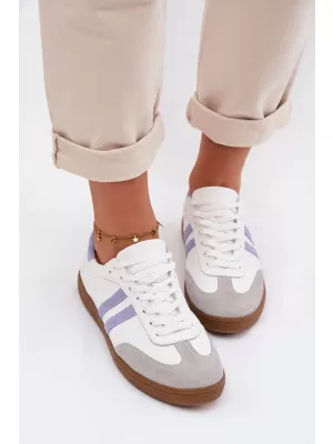 Adidași de damă ZAZOO N1068 ALB/ALBASTRU VIOLET