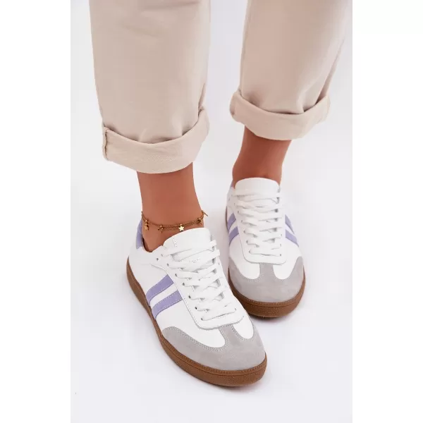  Adidași de damă ZAZOO N1068 ALB/ALBASTRU VIOLET 