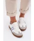 Adidași de damă ZAZOO N1068 ALB/ALBASTRU VIOLET