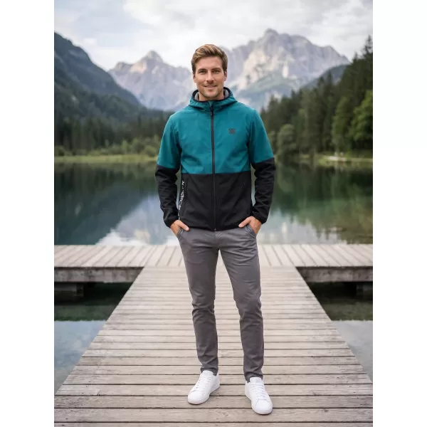  Jachetă softshell premium pentru bărbați ALTISPORT VOJ/ALM051JACK01 KEROSEN/NEGRU 