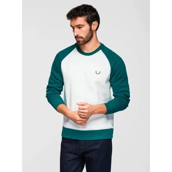  Hanorac pentru bărbați OMBRE OM-SSNZ-0239 CREM ȘI VERDE ÎNCHIS 