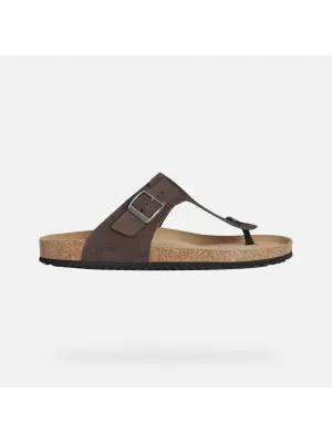 Papuci pentru bărbați GEOX SANDAL GHITA G002573 MARO ÎNCHIS
