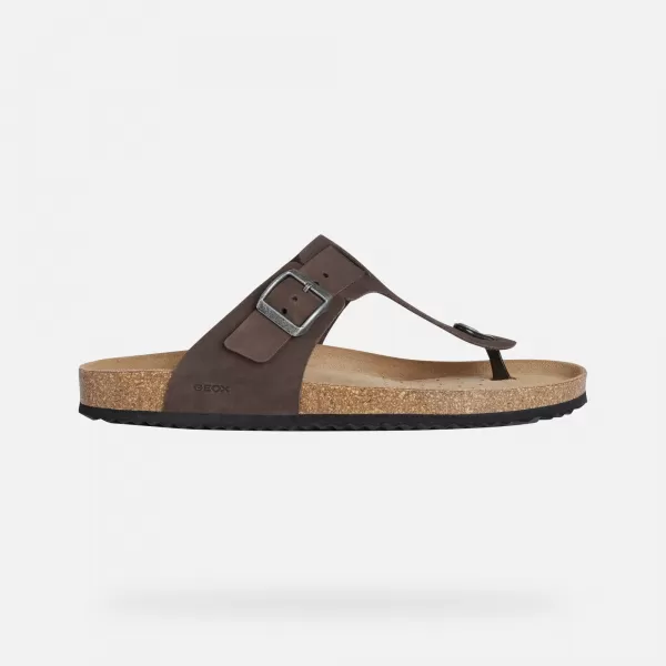  Papuci pentru bărbați GEOX SANDAL GHITA G002573 MARO ÎNCHIS 
