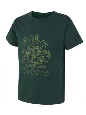 Tricou pentru copii HUSKY TEE MUSHROOM K VERDE ÎNCHIS