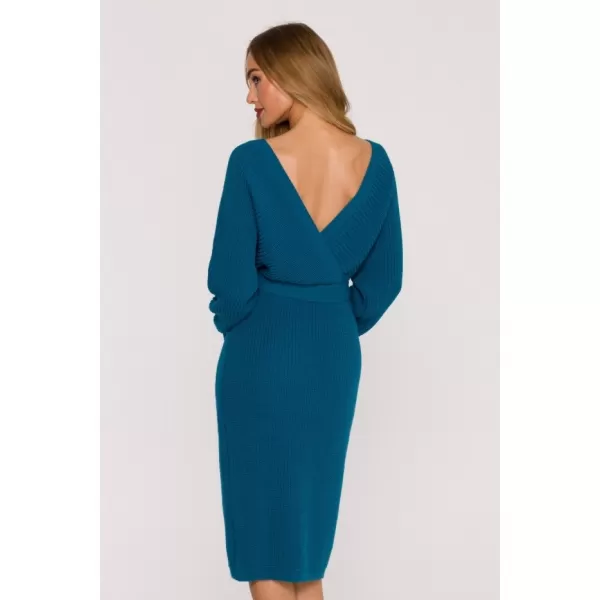  Rochie MOE M810 ALBASTRU OCEANIC 