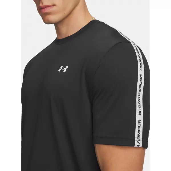  Tricou pentru bărbați UNDER ARMOUR TECH TAPING SS 6012356-001 NEGRU 