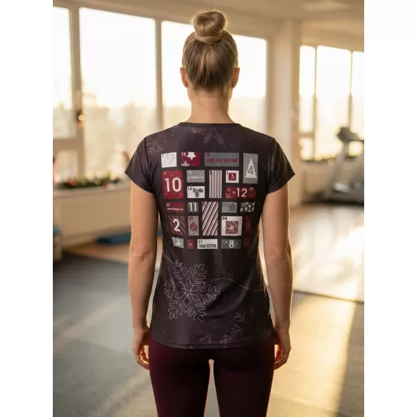  Tricou de Crăciun premium pentru femei ALTISPORT VOJ/ALWVN8TR06 MARO 