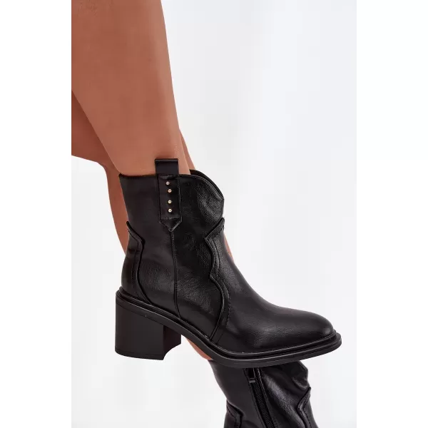  Pantofi de dama cu toc BOTO IVERLY 40565 NEGRU 