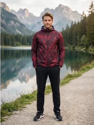 Jachetă softshell premium pentru bărbați ALTISPORT VOJ/ALM072JACK01 VIN/ROSU