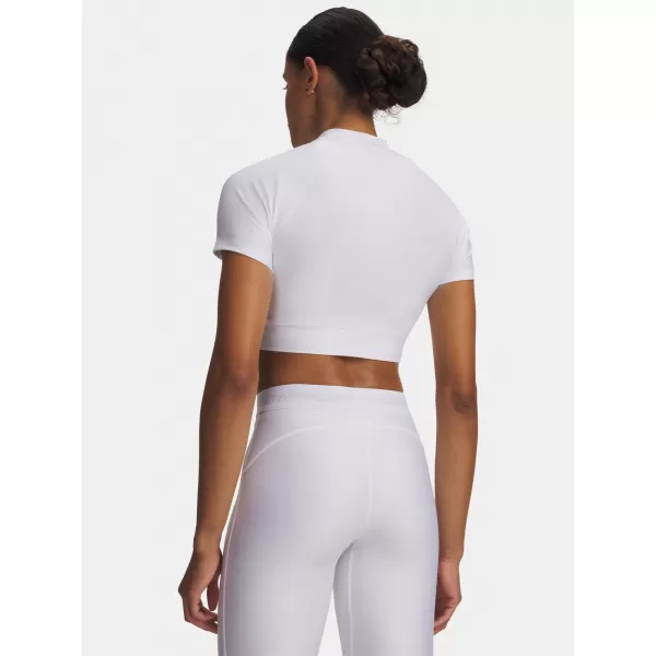  Tricou pentru femei HEATGEAR CROP MOCK SS 6010006-100 ALB Under Armour 