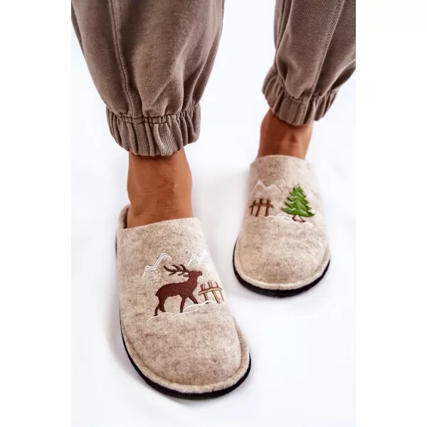  Papuci dama BIG STAR KK276016 BEJ Pantofi Big Star 