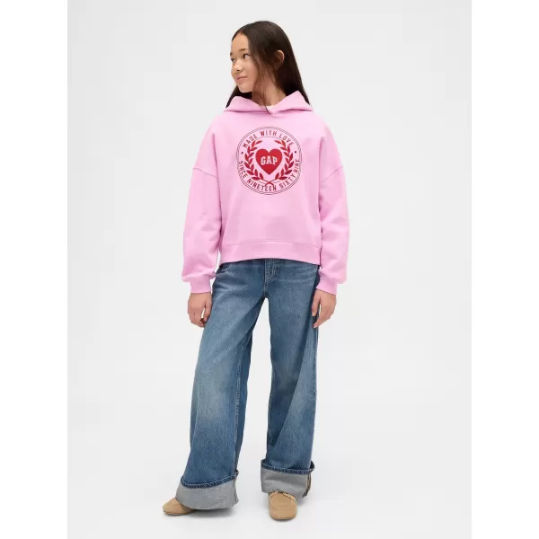  Hanorac pentru copii GAP LOGO HOODIE PULLOVER 869541-00 ROZ ZAHAR 