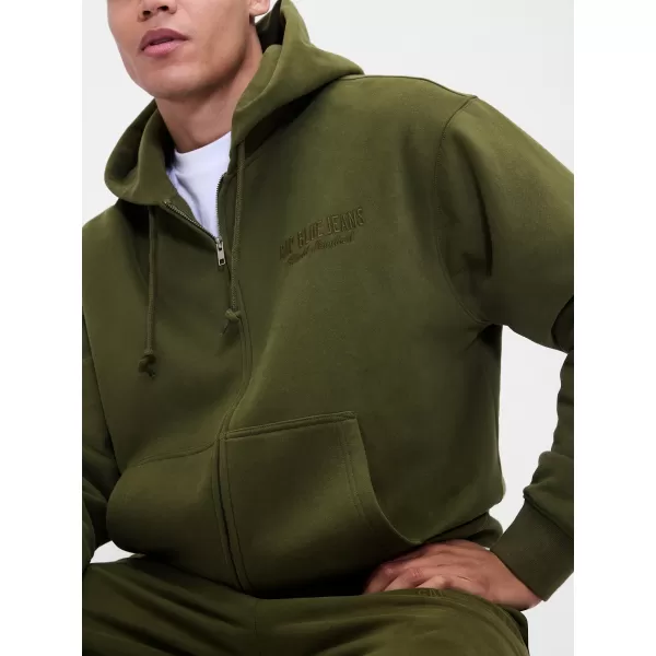  Hanorac pentru bărbați GAP LOGO PULLOVER HOODIE 822076-03 JACHETA ARMATA VERDE 