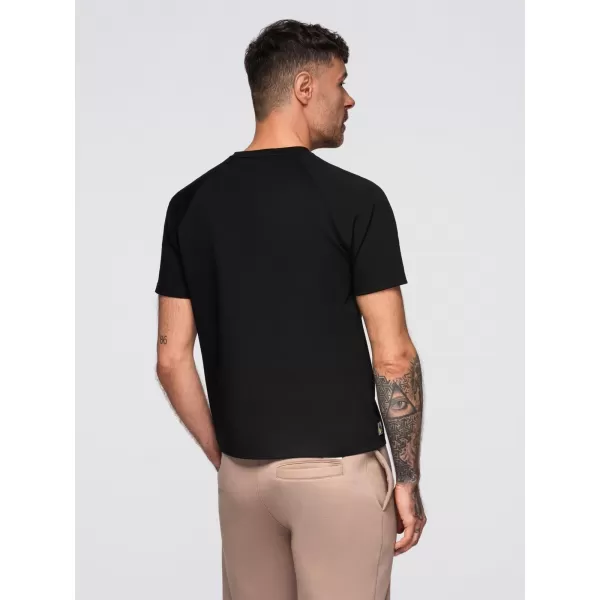  Tricou pentru bărbați OMBRE OM-TSCT-0240 NEGRU 