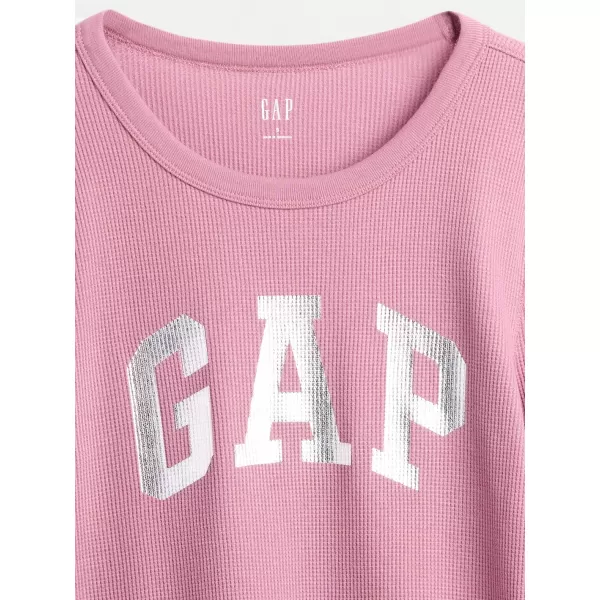  Tricou pentru femei GAP WAFFLE LOGSLEEVE TEE 843331-01 ORHIDEEA ÎNTUNECATĂ 