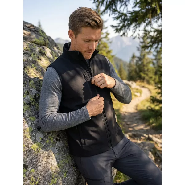  Vestă softshell pentru bărbați ALTISPORT NoPrint NP/ALM865 NEGRU 
