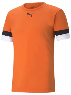 Tricou funcțional pentru bărbați PUMA TEAMRISE JERSEY 704932-08 MAC AURIU/NEGRU/ALB