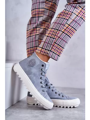Adidași de damă BIG STAR EE274115 ALBASTRU DESCHIS Pantofi Big Star