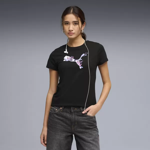  Tricou pentru femei PUMA GRAPHICS TEE 3 691912_01 PUMA NEGRU 