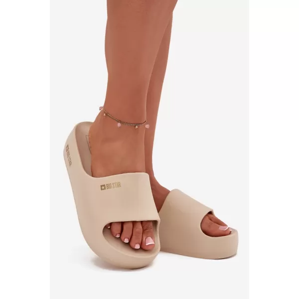  Papuci de dama BIG STAR SS274722 BEI Pantofi Big Star 