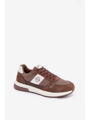 Adidași bărbați BIG STAR TT174353 MARO/BEJ Pantofi Big Star