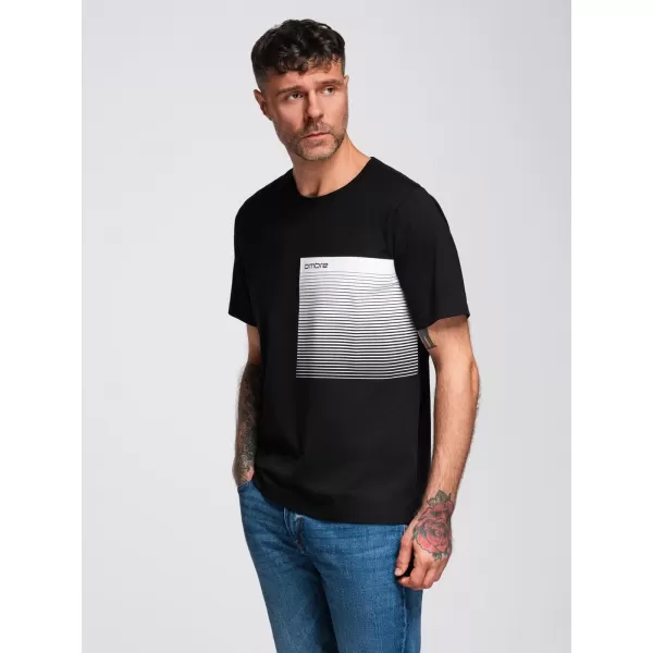  Tricou pentru bărbați OMBRE OM-TSPT-0246 NEGRU 