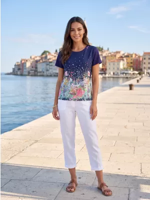 Tricou pentru femei ALTISPORT HELINA ALBASTRU ÎNCHIS