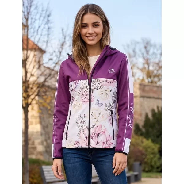  Jachetă softshell premium pentru femei ALTISPORT VOJ/ALW008JACK01 BURGUNDIA 