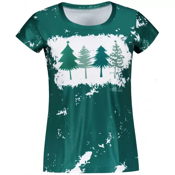  Tricou de Crăciun premium pentru femei ALTISPORT VOJ/ALWVN4TR06 VERDE 