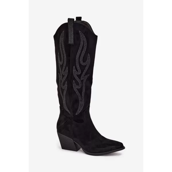  Pantofi de dama cu toc BOTO JOVINA 38555 NEGRU 