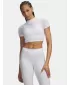 Tricou pentru femei UNDER ARMOUR HEATGEAR ELITE CROP MCK SS 6014710-100 ALB
