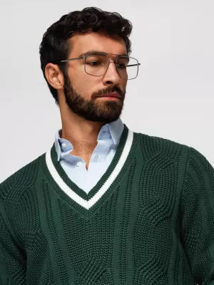Pulover pentru bărbați OMBRE OM-SWSW-0151 VERDE