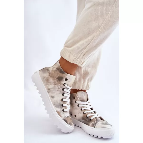  Adidași de damă BIG STAR LL274047 WHITE/OLIVE Big Star Pantofi 