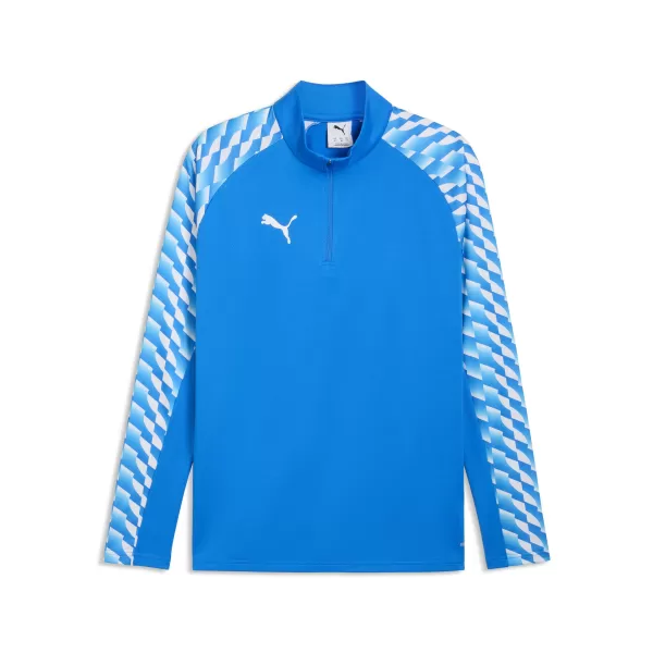  Hanorac pentru bărbați PUMA TEAMLIGA26 TRG 1/4 ZIP TOP 659724_02 ELECTRO ROYAL/ ELECTRO ROYAL/PUMA WHITE 