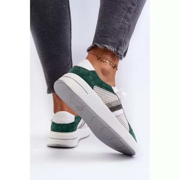  Adidași de damă D&A LR110 ALB/VERDE 