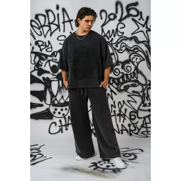  Tricou supradimensionat pentru bărbați NEBBIA x Sexsdreams 810 NEGRU 