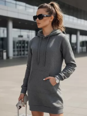 Rochie DSTREET EY1938 GRI ÎNCHIS