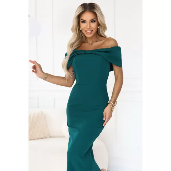  Rochie NUMOCO 644-1 VERDE STICLA 
