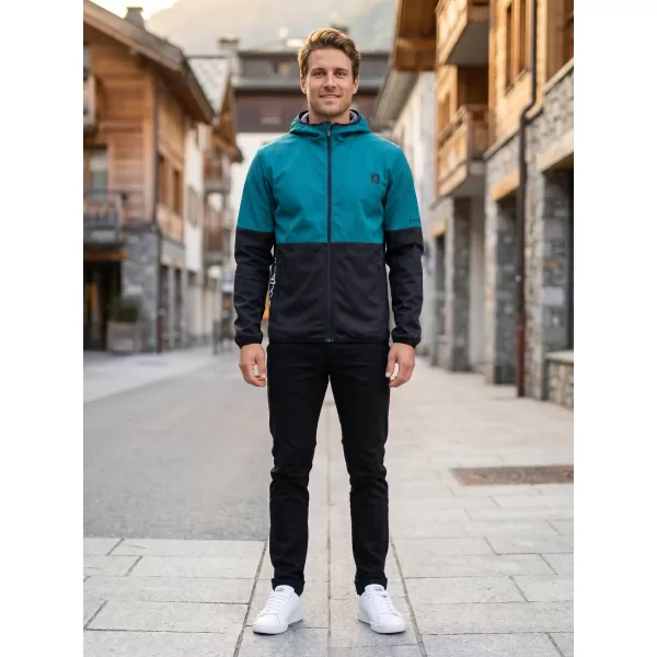  Jachetă softshell premium pentru bărbați ALTISPORT VOJ/ALM051JACK01 KEROSEN/NEGRU 