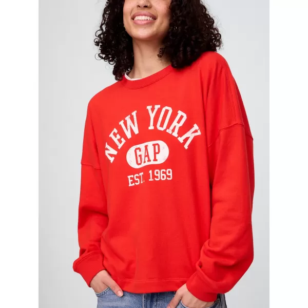  Hanorac de dama GAP LOGO SWEATSHIRT 769308-01 AFIȘ ROȘU 