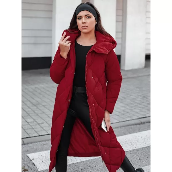  Palton de damă DSTREET TY5479 BURGUNDIA 