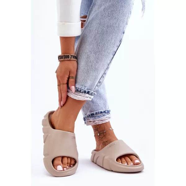  Papuci dama BIG STAR LL274593 BEJ Pantofi Big Star 