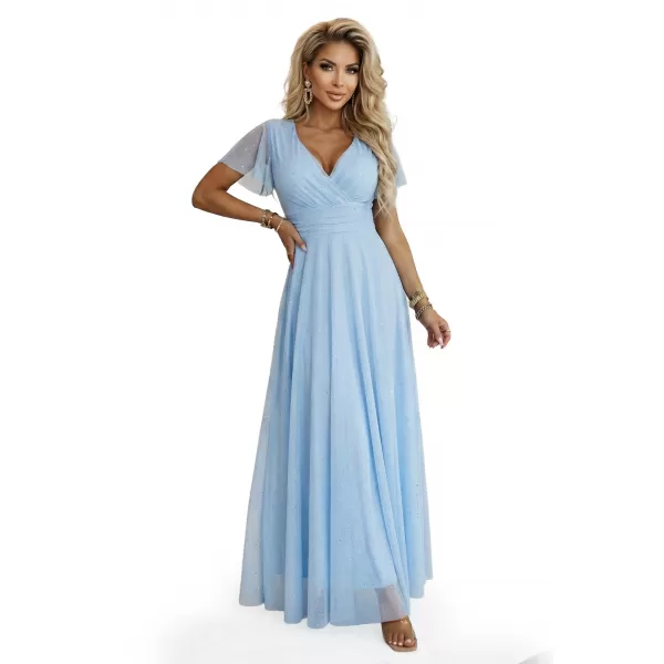  Rochie NUMOCO 635-6 ALBASTRU AZURIU 
