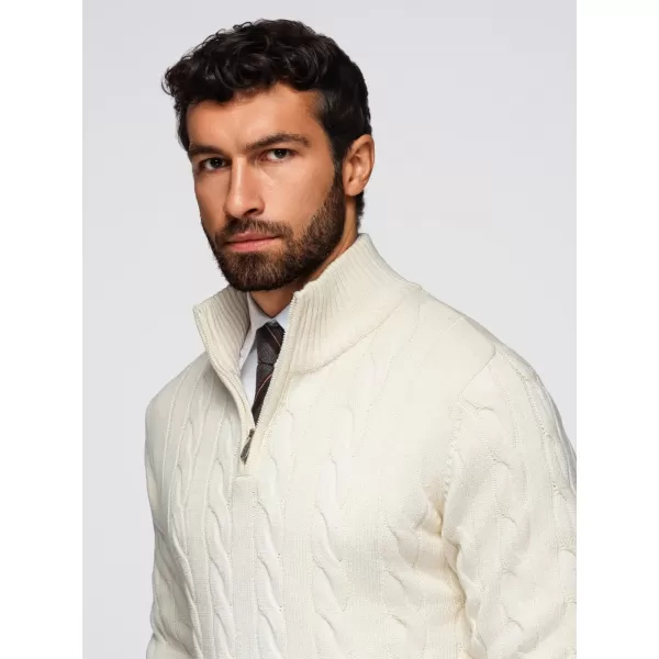  Pulover pentru bărbați OMBRE OM-SWZS-0138 CREMĂ 