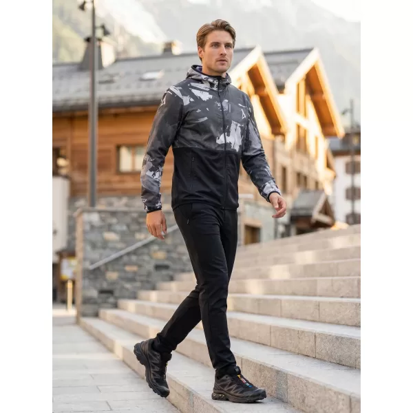  Jachetă softshell premium pentru bărbați ALTISPORT VOJ/ALM125JACK01 MASCA/NEGRU 